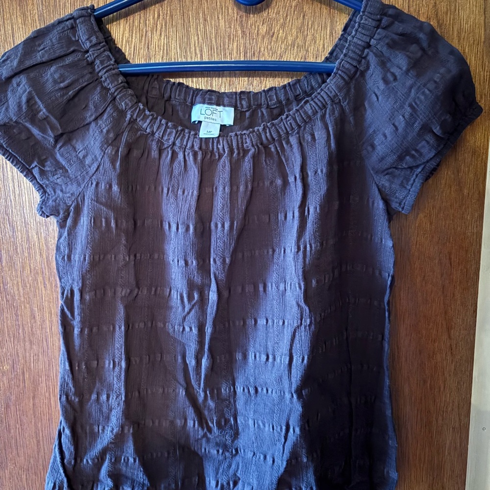 LOFT Women's Dark Textured Blouse